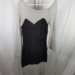 NWT Cider Size S Wool Blend Asymmetrical Black And Gray Dress